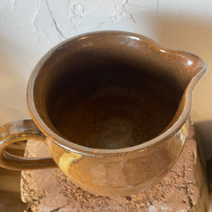 Brown Pottery Pitcher