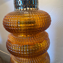 Load image into Gallery viewer, Mid Century Orange Glass Lamp Set
