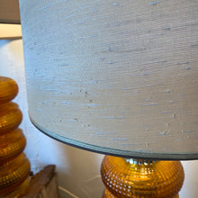 Load image into Gallery viewer, Mid Century Orange Glass Lamp Set
