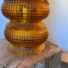 Load image into Gallery viewer, Mid Century Orange Glass Lamp Set
