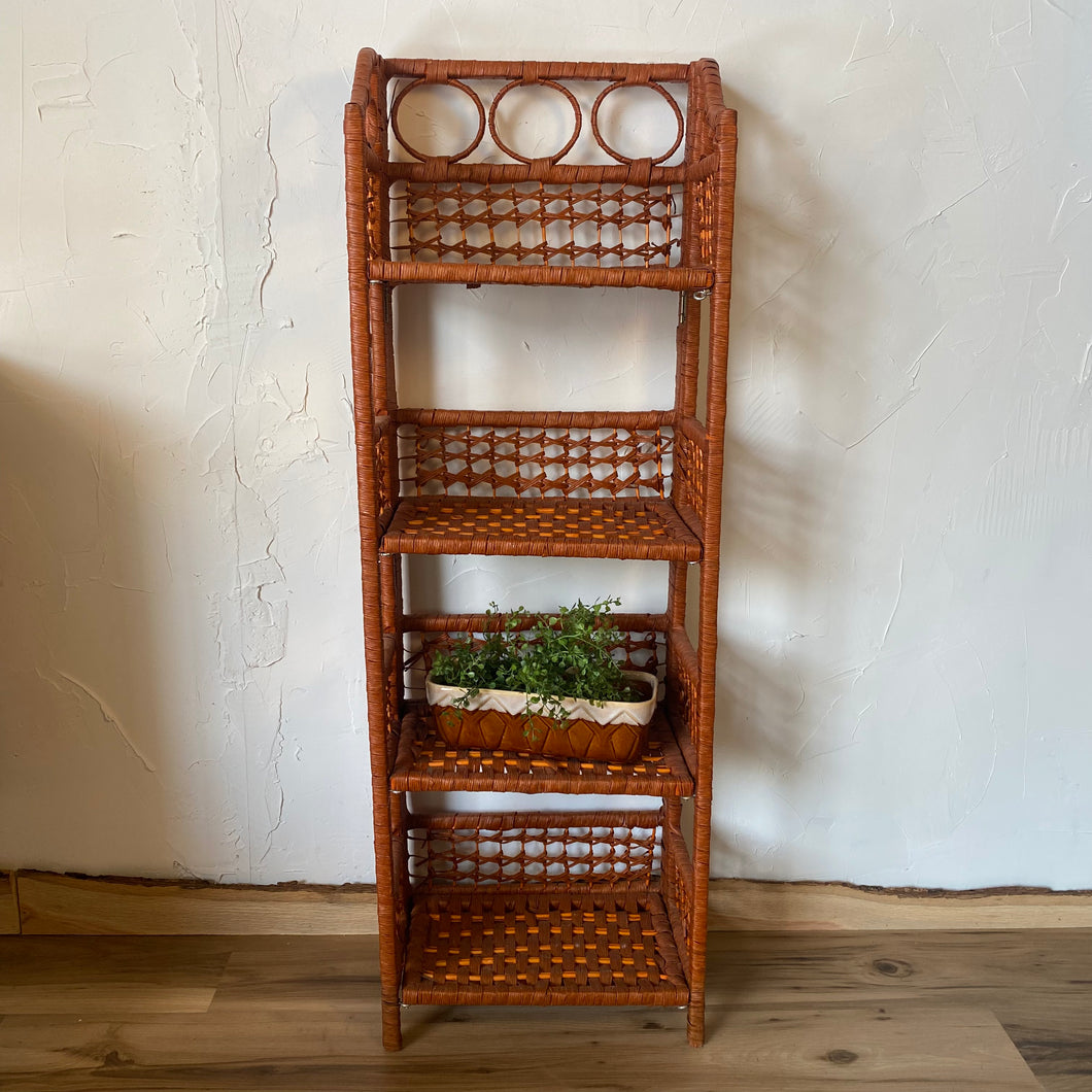 Orange Wicker Shelf