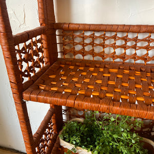 Orange Wicker Shelf