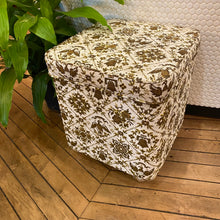 Load image into Gallery viewer, Patterned Vinyl Storage Ottoman
