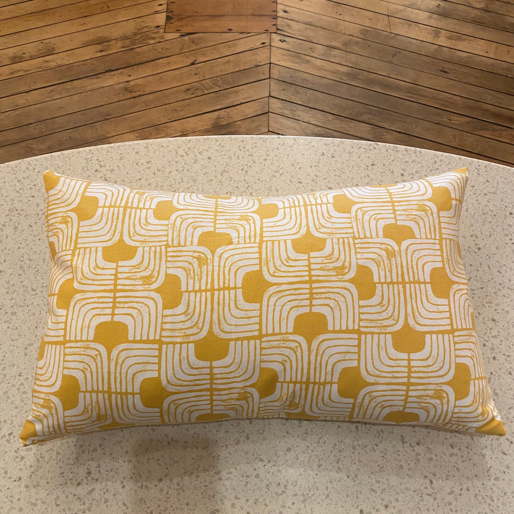 Yellow Arch Lumbar Accent Pillow