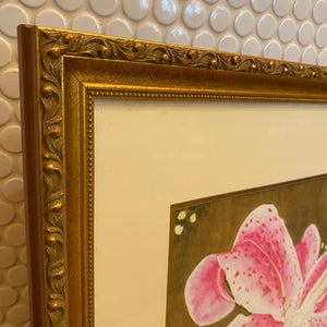 Pink Floral Print Artwork