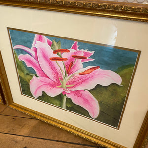 Pink Floral Print Artwork