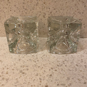 Geometric Glass Candle Holder Set