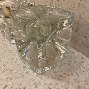 Geometric Glass Candle Holder Set