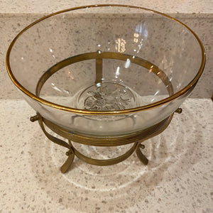 Vintage Glass Bowl on Stand