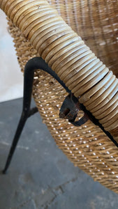 Vintage Rattan Accent Chair