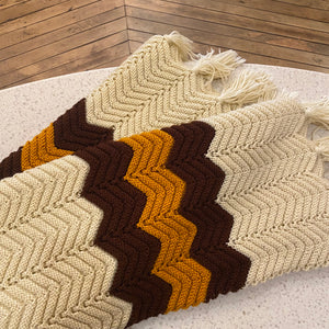 Vintage Knit Afghan Throw