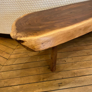 Walnut Log Bench