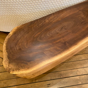 Walnut Log Bench