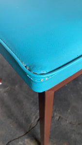 Blue Vinyl Chair Set