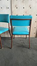 Load image into Gallery viewer, Blue Vinyl Chair Set
