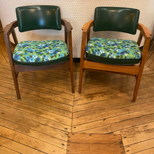 Load image into Gallery viewer, Mid Century Floral Arm Chair Set
