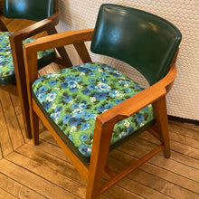 Load image into Gallery viewer, Mid Century Floral Arm Chair Set
