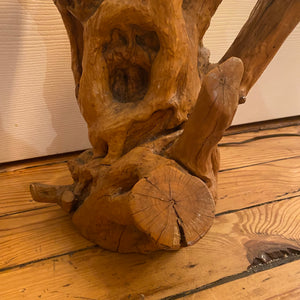 Sculptural Cypress Wood Lamp