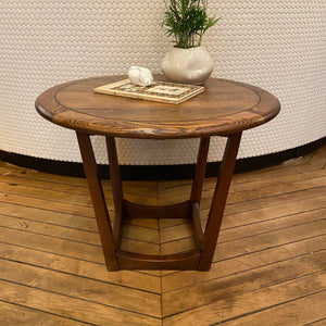 Round Mid Century End Table