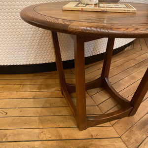 Round Mid Century End Table