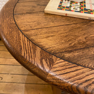 Round Mid Century End Table