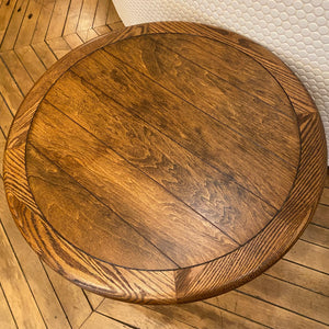 Round Mid Century End Table