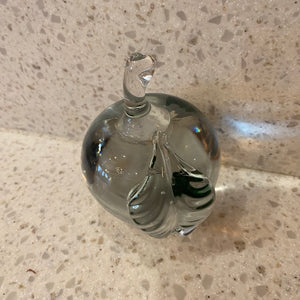 Glass Apple Paperweight