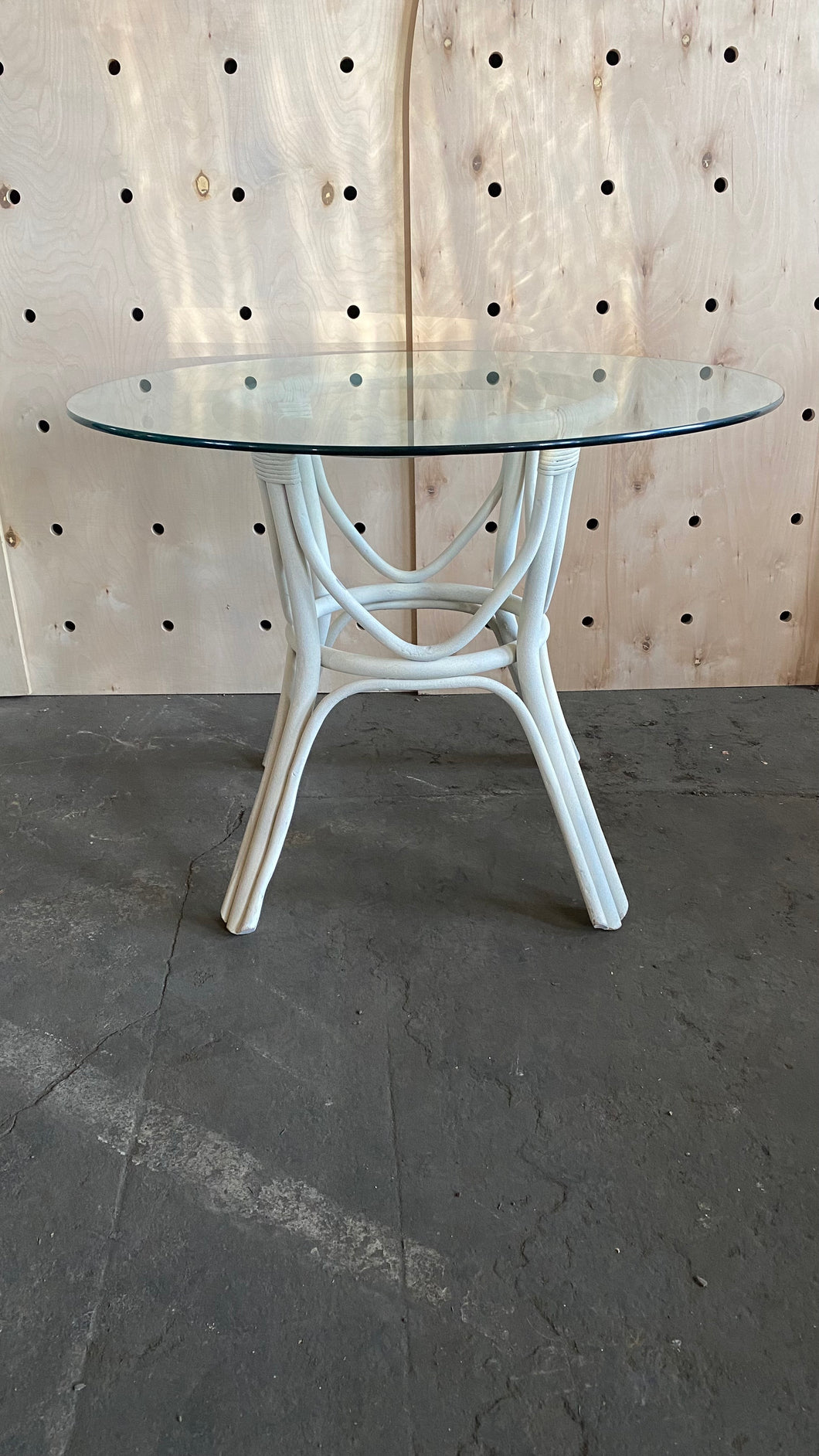 White Bamboo Dining Table