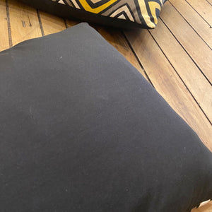 Yellow & Black Geometric Accent Pillow
