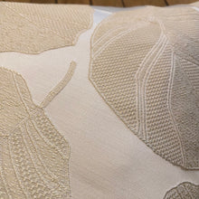 Load image into Gallery viewer, White Embroidered Leaf Pillow
