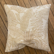Load image into Gallery viewer, Cream &amp; Beige Leaf Pillow
