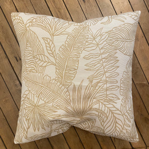 Cream & Beige Leaf Pillow