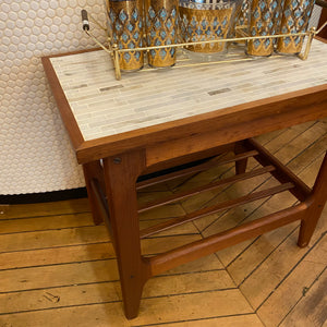 Mid Century Tiled Side Table