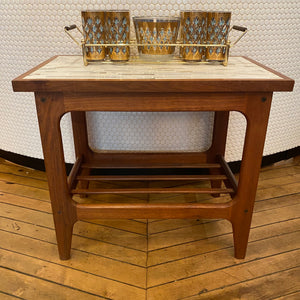 Mid Century Tiled Side Table