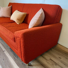 Load image into Gallery viewer, Orange Mid Century Sofa
