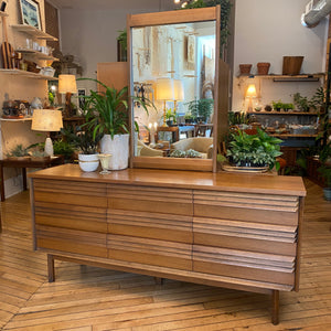 Mid Century Bassett Dresser & Mirror