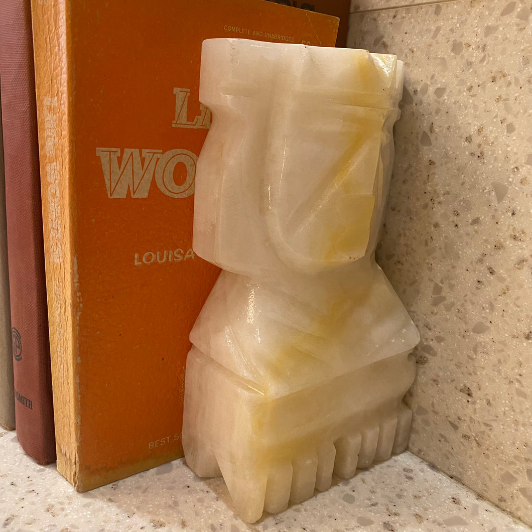 Aztec Onyx Carved Bookend Set