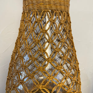 Rattan & Glass Carafe