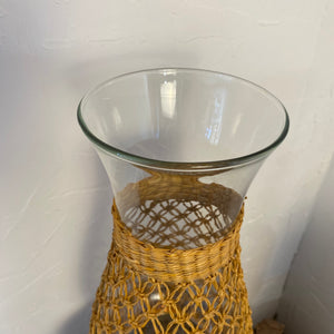 Rattan & Glass Carafe