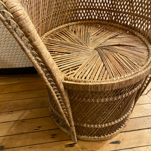 Small Wicker Peacock Chair