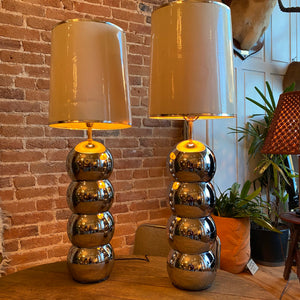 Chrome Bubble Lamp Set