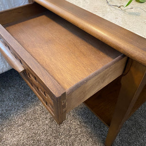 Mid Century Stone Top End Table Set