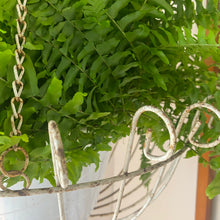 Load image into Gallery viewer, White Metal Hanging Basket
