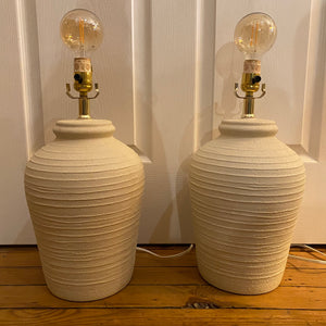 Post Modern Cream Lamp Set