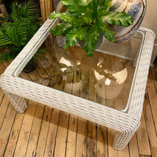 Load image into Gallery viewer, White Wicker Coffee Table
