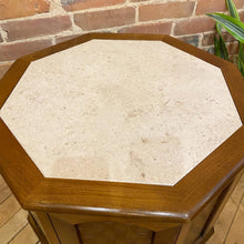Load image into Gallery viewer, Mid Century Stone Hexagon End Table
