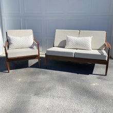 Load image into Gallery viewer, Mid Century Settee &amp; Chair Set
