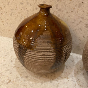Beige & Brown Pottery Vase Set