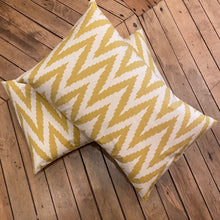 Load image into Gallery viewer, Yellow &amp; Cream Lumbar Accent Pillow
