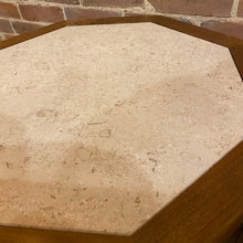 Load image into Gallery viewer, Mid Century Stone Hexagon End Table
